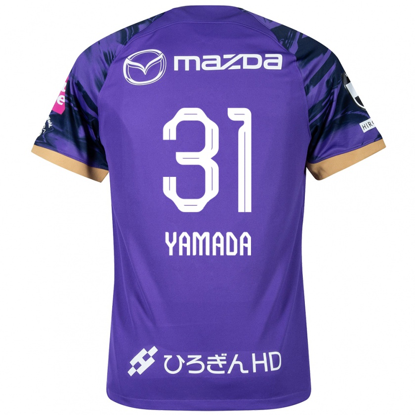 Kandiny Lapset Manato Yamada #31 Purppura Valkoinen Kotipaita 2024/25 Lyhythihainen Paita T-Paita