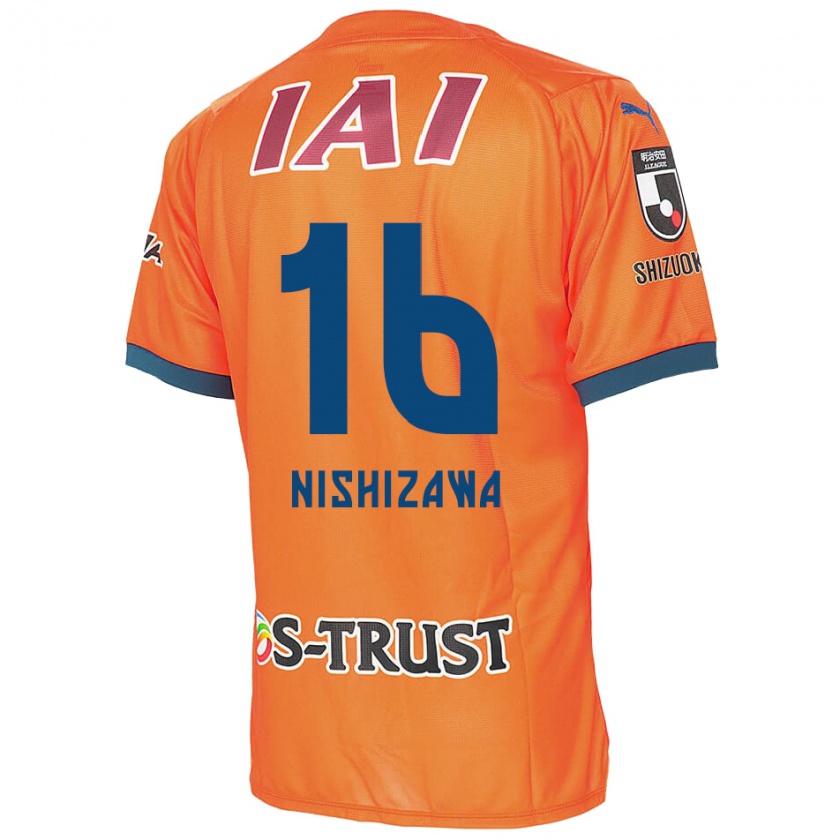 Kandiny Lapset Kenta Nishizawa #16 Oranssi Sininen Kotipaita 2024/25 Lyhythihainen Paita T-Paita