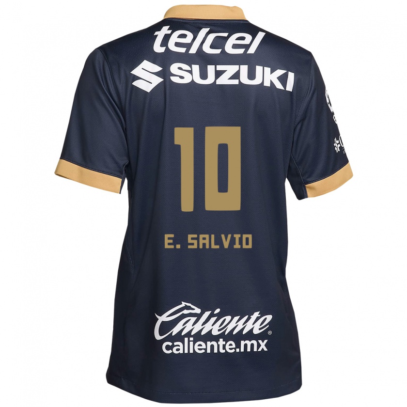 Kandiny Lapset Eduardo Salvio #10 Obsidian Gold Valkoinen Vieraspaita 2024/25 Lyhythihainen Paita T-Paita