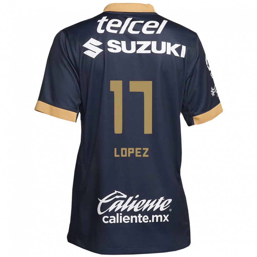 Kandiny Lapset Leonel Lopez #17 Obsidian Gold Valkoinen Vieraspaita 2024/25 Lyhythihainen Paita T-Paita