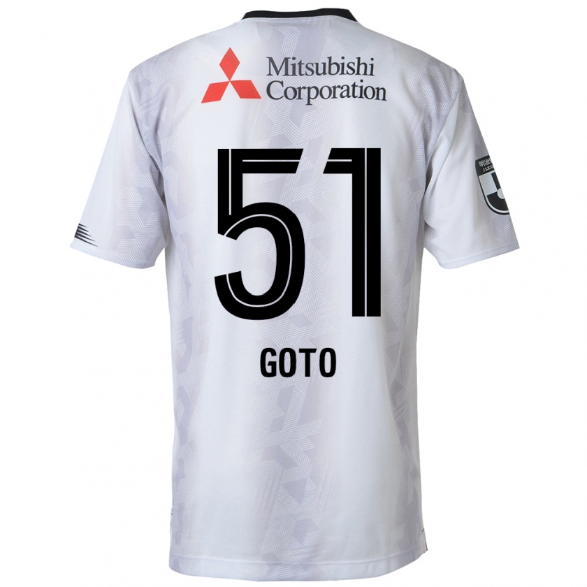 Kandiny Lapset Wataru Goto #51 Valkoinen Musta Vieraspaita 2024/25 Lyhythihainen Paita T-Paita