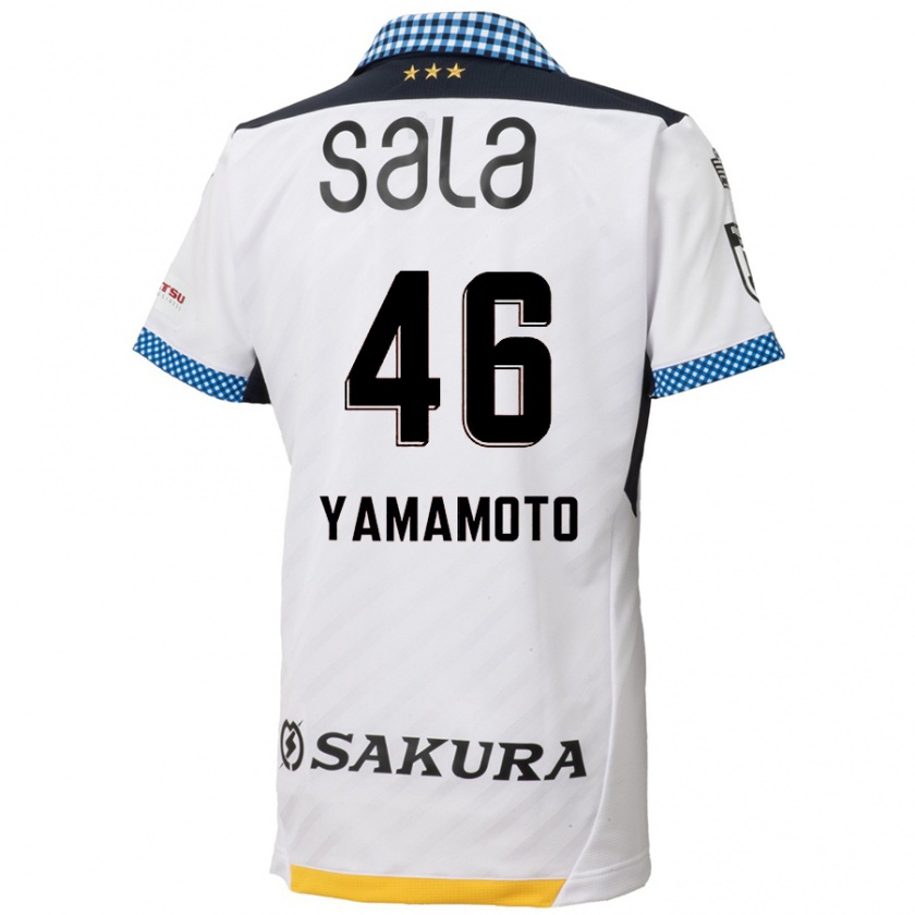 Kandiny Lapset Shota Yamamoto #46 Valkoinen Musta Vieraspaita 2024/25 Lyhythihainen Paita T-Paita