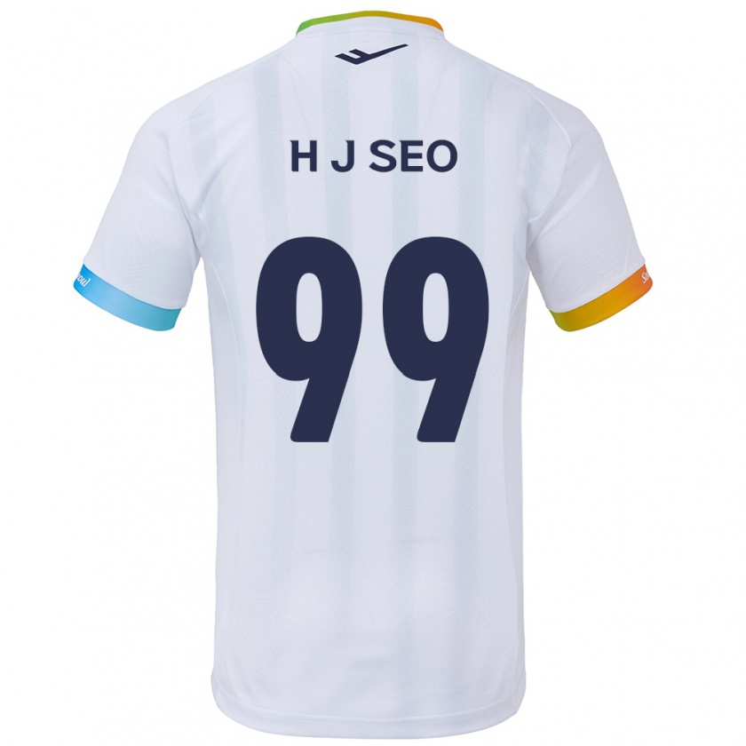 Kandiny Lapset Ju-Hwan Seo #99 Valkoinen Sininen Vieraspaita 2024/25 Lyhythihainen Paita T-Paita