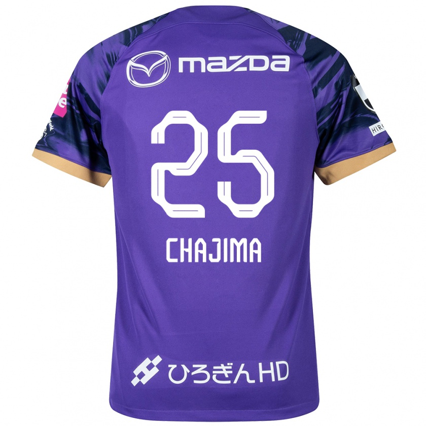 Kandiny Miesten Yusuke Chajima #25 Purppura Valkoinen Kotipaita 2024/25 Lyhythihainen Paita T-Paita