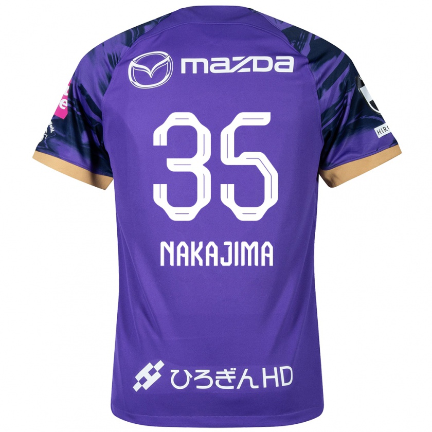 Kandiny Miesten Yotaro Nakajima #35 Purppura Valkoinen Kotipaita 2024/25 Lyhythihainen Paita T-Paita