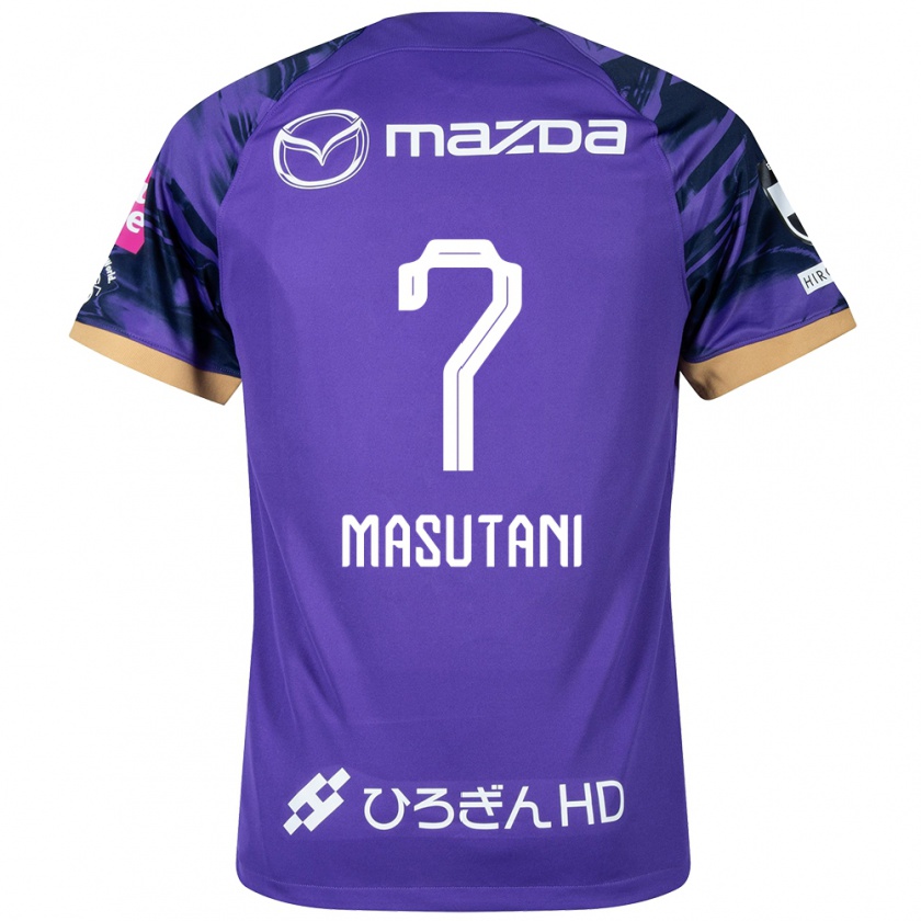 Kandiny Miesten Ayuki Masutani #7 Purppura Valkoinen Kotipaita 2024/25 Lyhythihainen Paita T-Paita