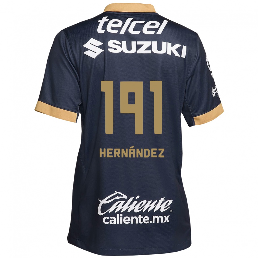 Kandiny Miesten Marco Hernández #191 Obsidian Gold Valkoinen Vieraspaita 2024/25 Lyhythihainen Paita T-Paita