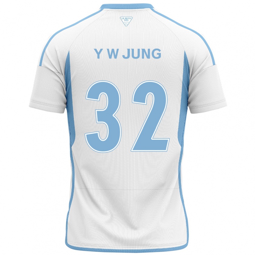 Kandiny Miesten Woo-Young Jung #32 Valkoinen Sininen Vieraspaita 2024/25 Lyhythihainen Paita T-Paita