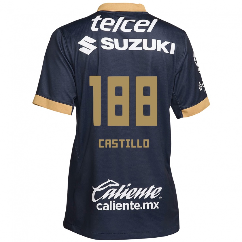 Kandiny Naisten Christian Castillo #188 Obsidian Gold Valkoinen Vieraspaita 2024/25 Lyhythihainen Paita T-Paita