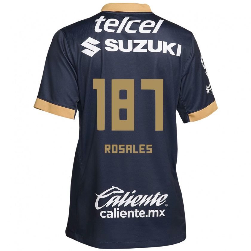 Kandiny Naisten Alonso Rosales #187 Obsidian Gold Valkoinen Vieraspaita 2024/25 Lyhythihainen Paita T-Paita