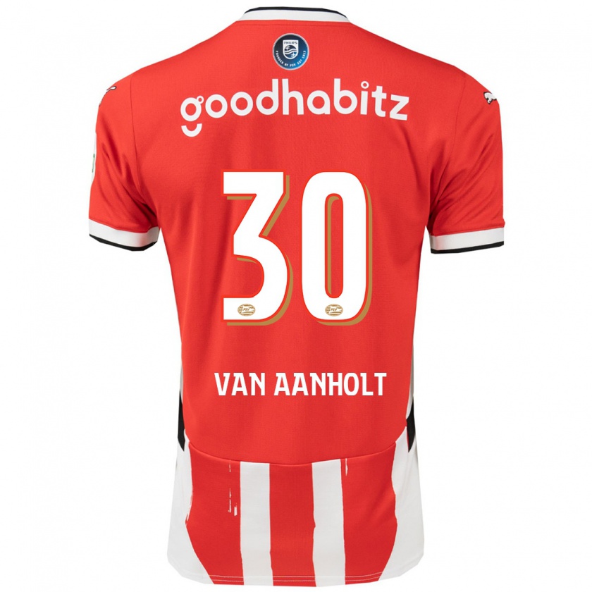 Kandiny Lapset Patrick Van Aanholt #30 Punainen Valkoinen Kotipaita 2024/25 Lyhythihainen Paita T-Paita