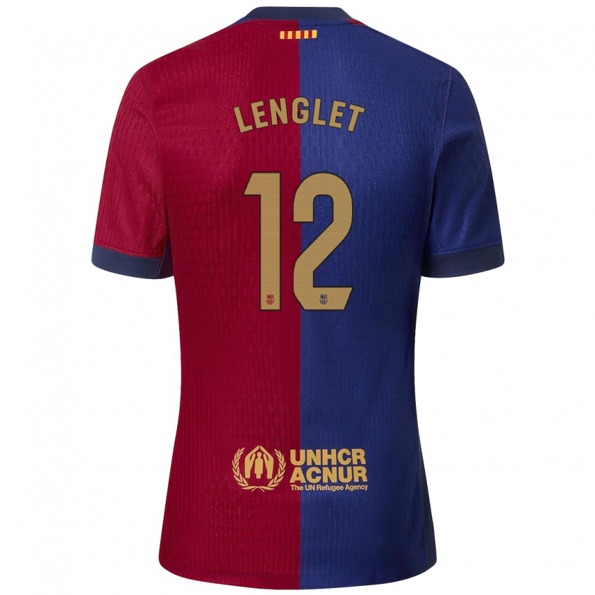 Kandiny Lapset Clément Lenglet #12 Sininen Punainen Kotipaita 2024/25 Lyhythihainen Paita T-Paita