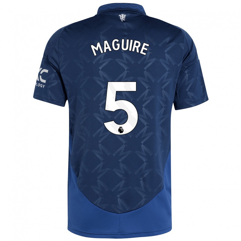 Kandiny Lapset Harry Maguire #5 Indigo Vieraspaita 2024/25 Lyhythihainen Paita T-Paita