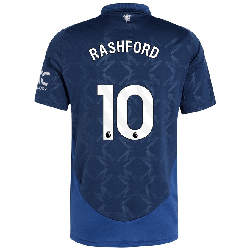 Kandiny Lapset Marcus Rashford #10 Indigo Vieraspaita 2024/25 Lyhythihainen Paita T-Paita