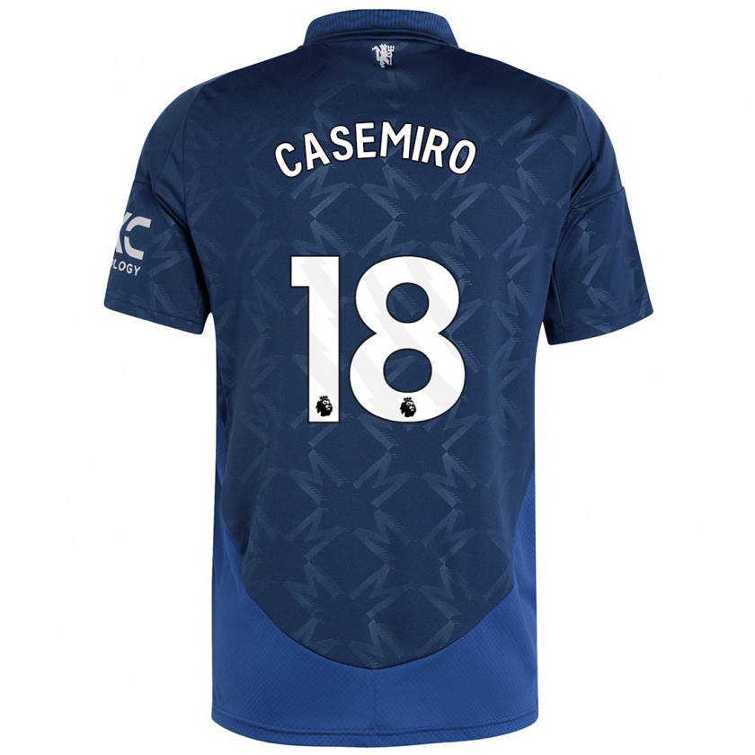 Kandiny Lapset Casemiro #18 Indigo Vieraspaita 2024/25 Lyhythihainen Paita T-Paita