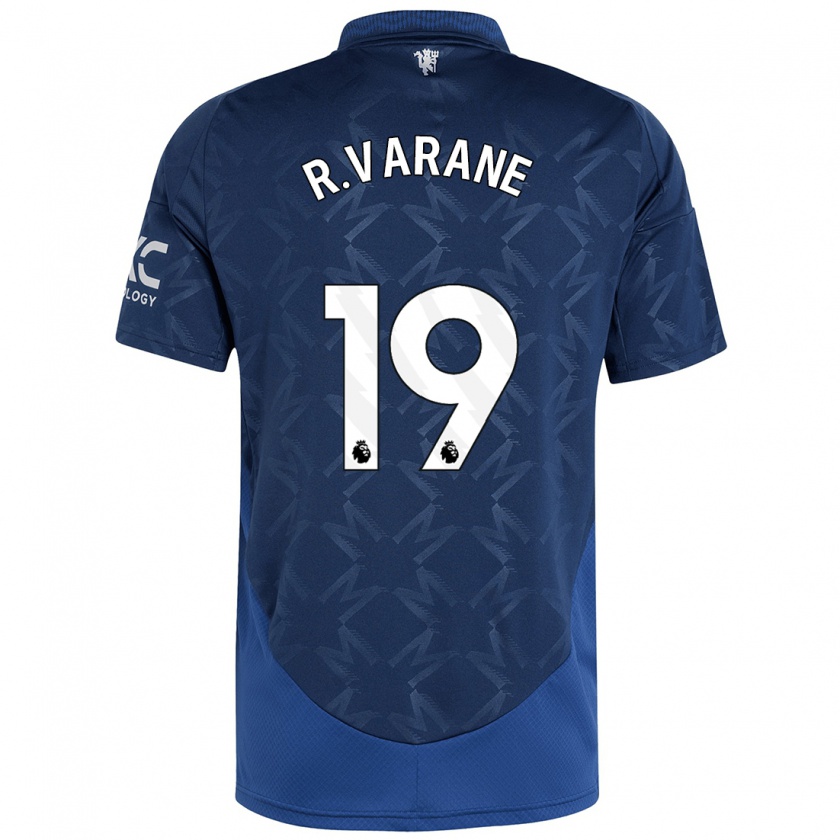 Kandiny Lapset Raphaël Varane #19 Indigo Vieraspaita 2024/25 Lyhythihainen Paita T-Paita