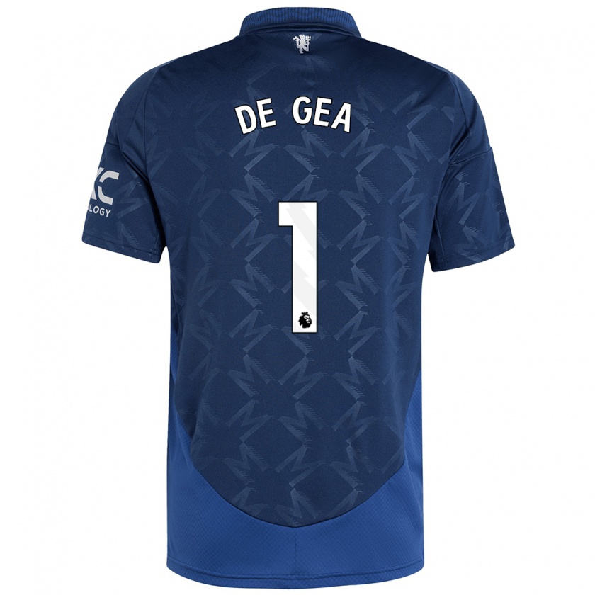 Kandiny Lapset David De Gea #1 Indigo Vieraspaita 2024/25 Lyhythihainen Paita T-Paita