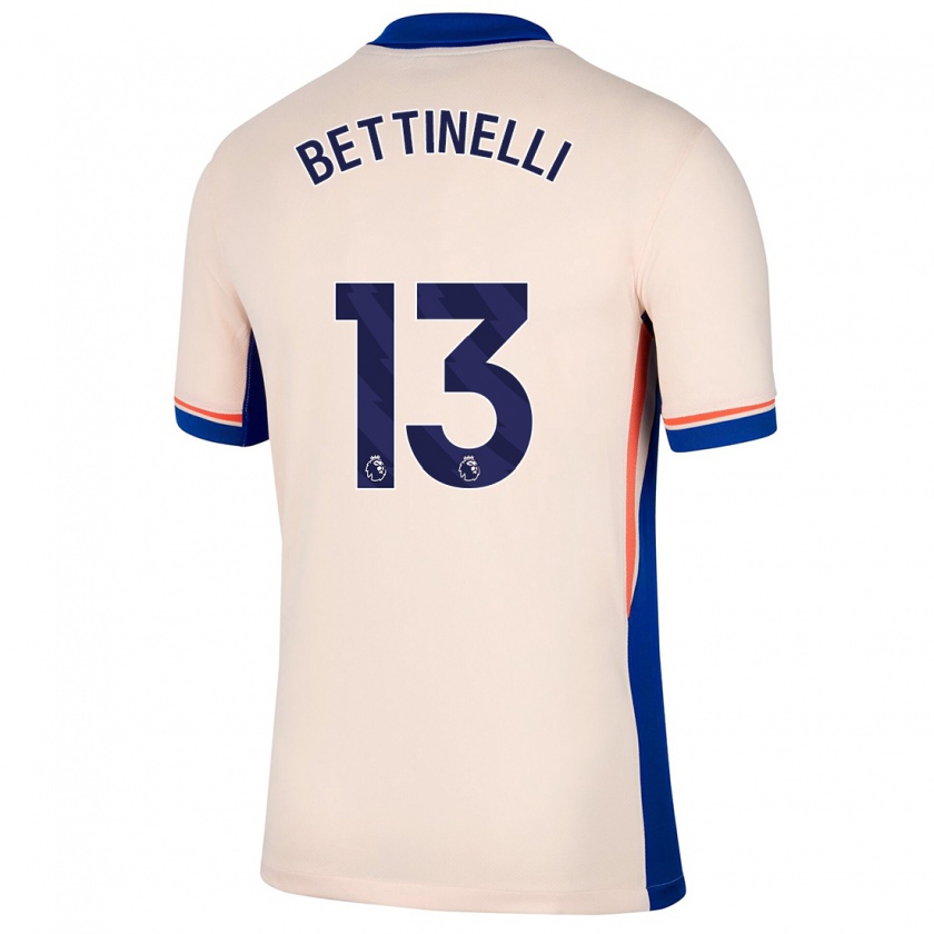 Kandiny Lapset Marcus Bettinelli #13 Vaalea Beige Vieraspaita 2024/25 Lyhythihainen Paita T-Paita