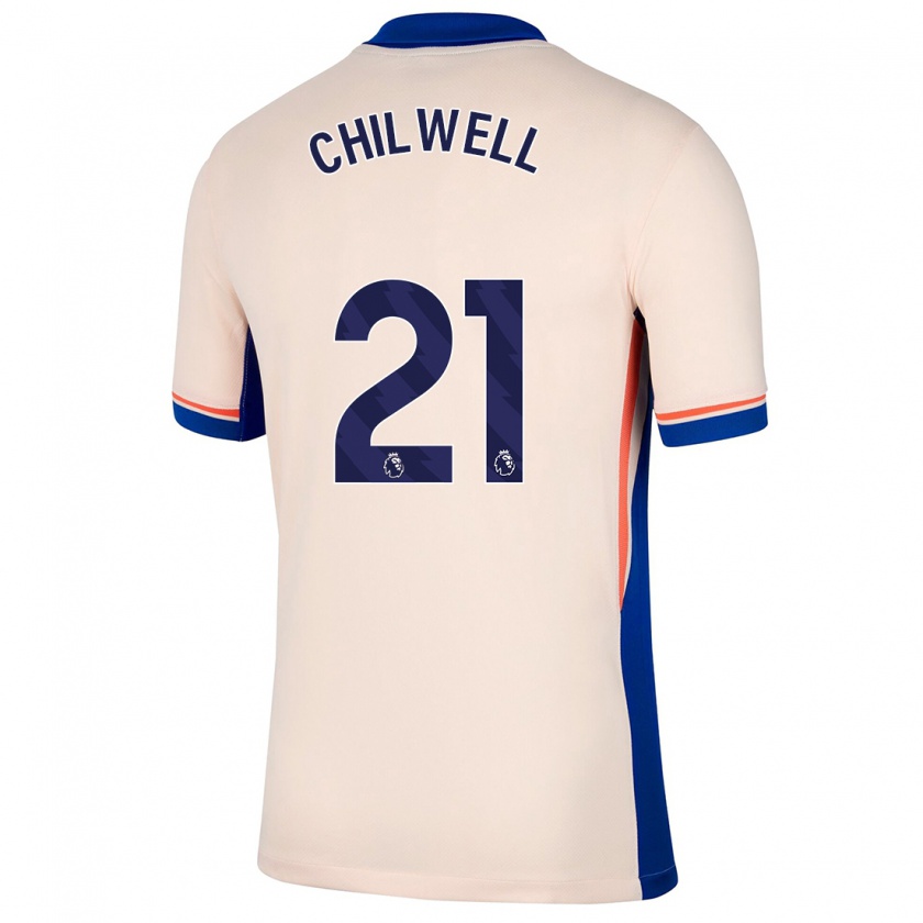 Kandiny Lapset Ben Chilwell #21 Vaalea Beige Vieraspaita 2024/25 Lyhythihainen Paita T-Paita