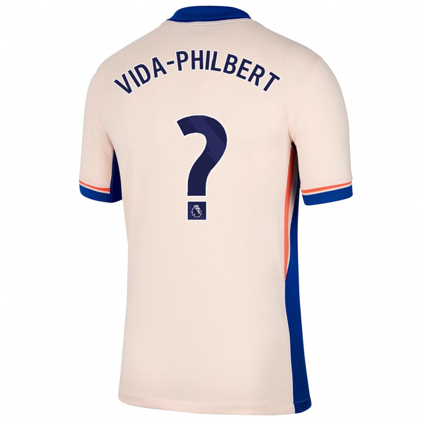 Kandiny Lapset Joel Vida-Philbert #0 Vaalea Beige Vieraspaita 2024/25 Lyhythihainen Paita T-Paita