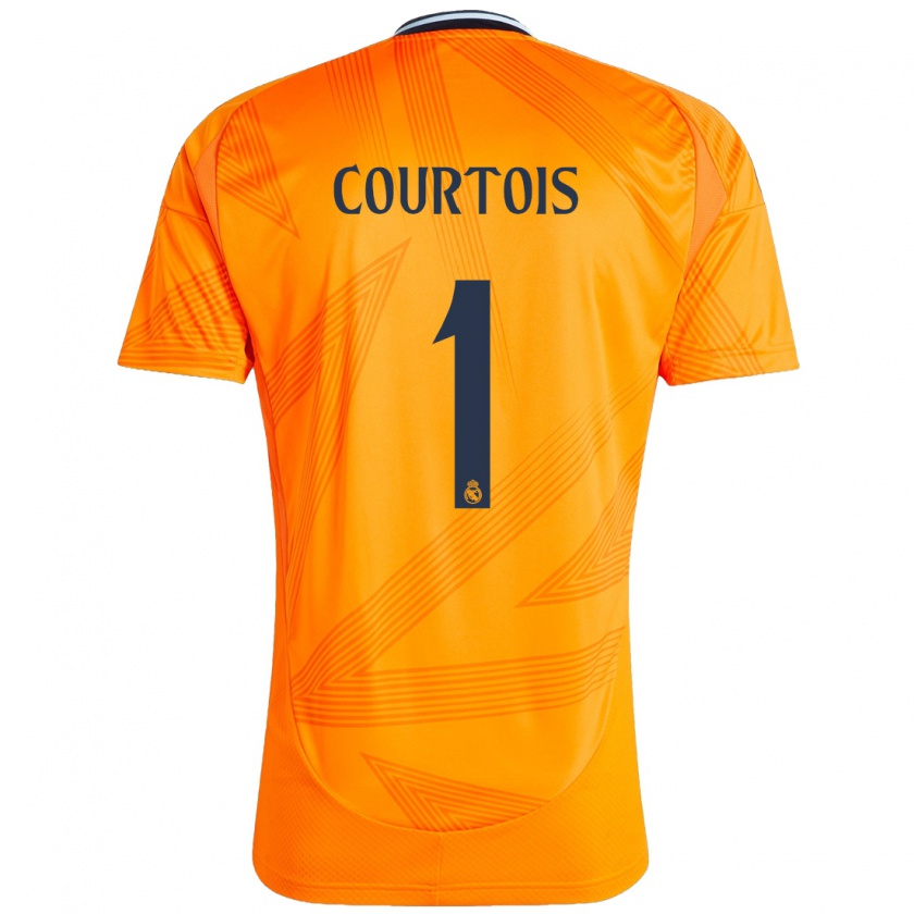 Kandiny Lapset Thibaut Courtois #1 Oranssi Vieraspaita 2024/25 Lyhythihainen Paita T-Paita