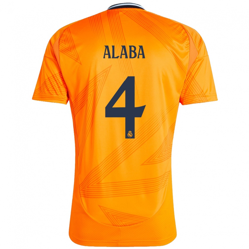 Kandiny Lapset David Alaba #4 Oranssi Vieraspaita 2024/25 Lyhythihainen Paita T-Paita