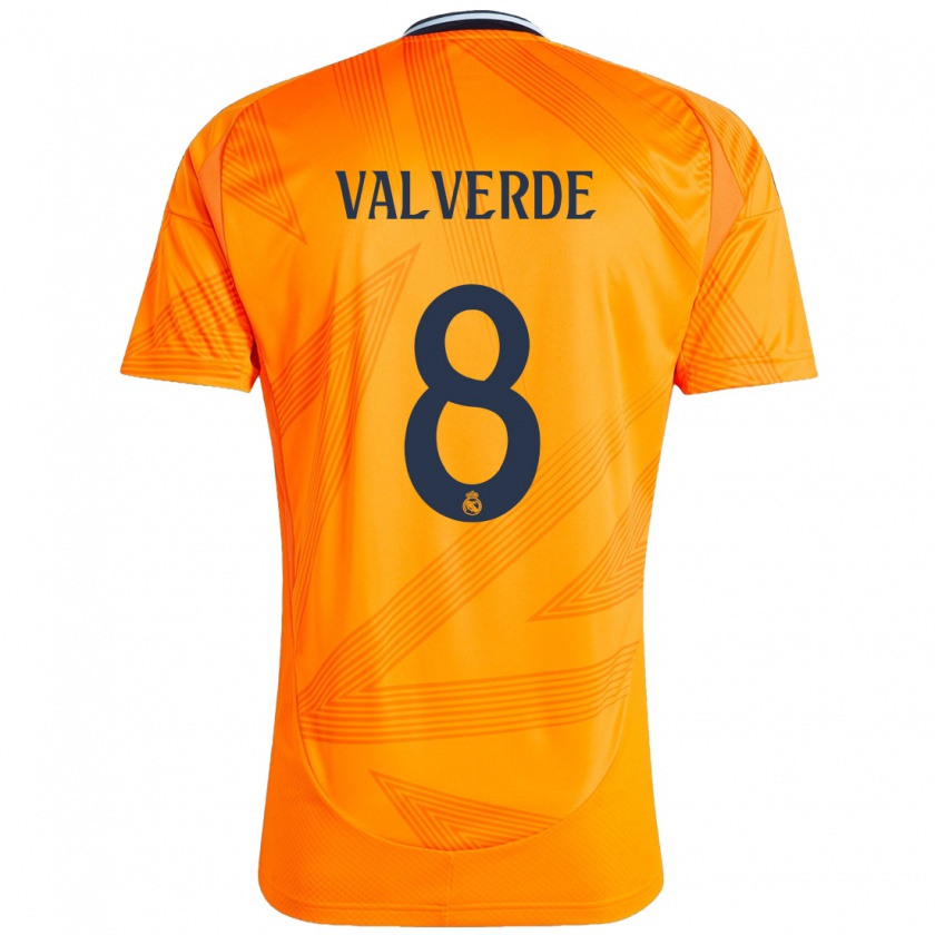 Kandiny Lapset Federico Valverde #8 Oranssi Vieraspaita 2024/25 Lyhythihainen Paita T-Paita