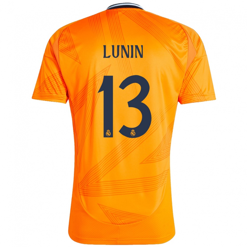 Kandiny Lapset Andriy Lunin #13 Oranssi Vieraspaita 2024/25 Lyhythihainen Paita T-Paita