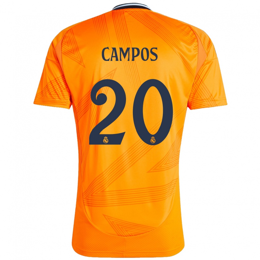 Kandiny Lapset Andrés Campos #20 Oranssi Vieraspaita 2024/25 Lyhythihainen Paita T-Paita