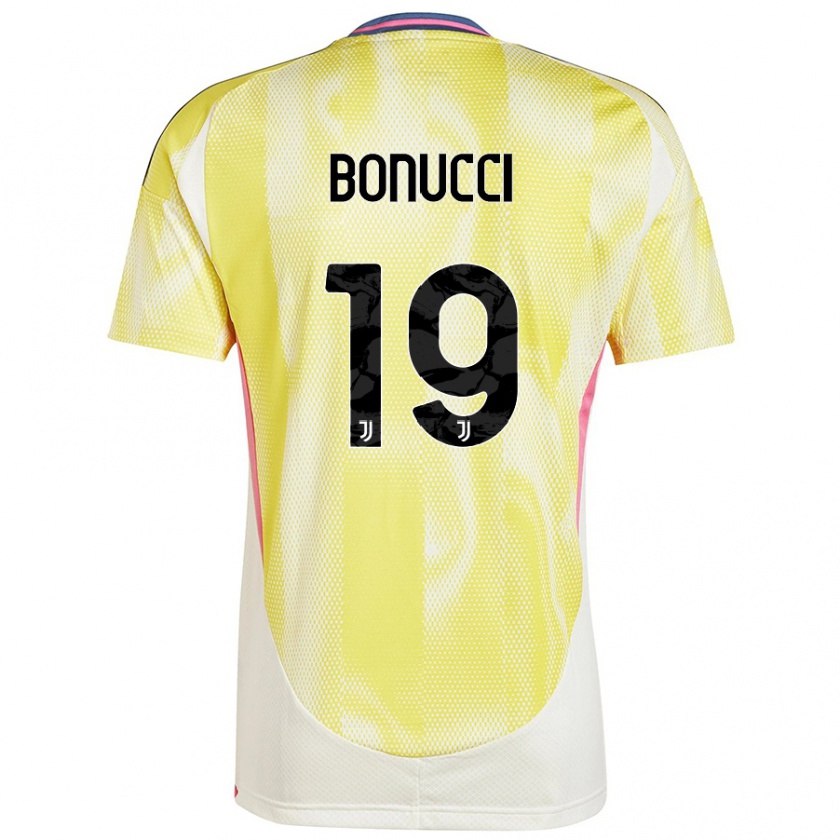 Kandiny Lapset Leonardo Bonucci #19 Auringon Keltainen Vieraspaita 2024/25 Lyhythihainen Paita T-Paita