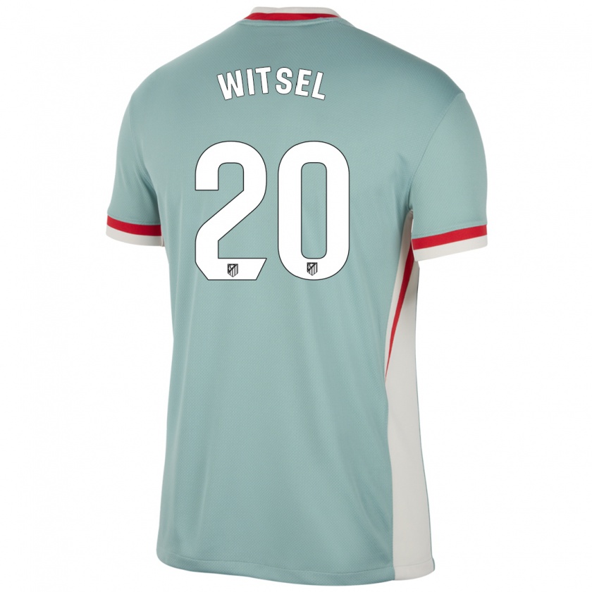 Kandiny Lapset Axel Witsel #20 Vaalea Beige Sininen Vieraspaita 2024/25 Lyhythihainen Paita T-Paita