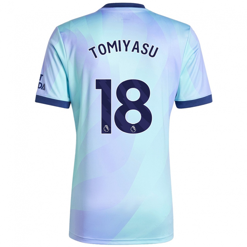 Kandiny Lapset Takehiro Tomiyasu #18 Aqua Kolmas Sarja 2024/25 Lyhythihainen Paita T-Paita