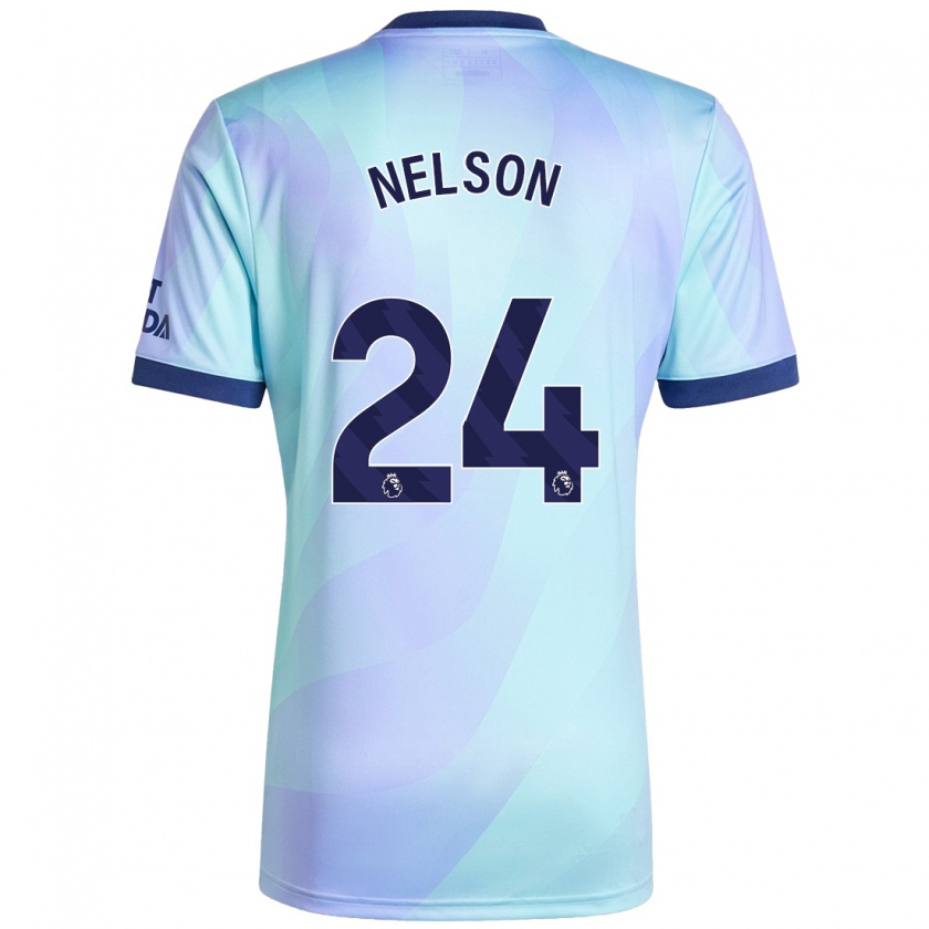 Kandiny Lapset Reiss Nelson #24 Aqua Kolmas Sarja 2024/25 Lyhythihainen Paita T-Paita