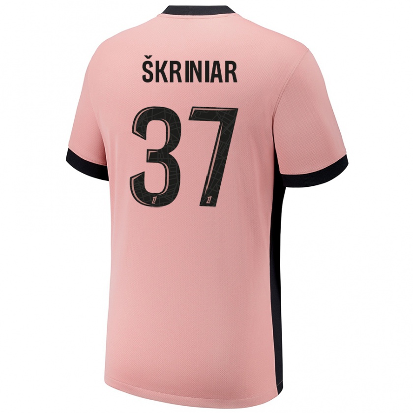 Kandiny Lapset Milan Skriniar #37 Ruosteen Pinkki Kolmas Sarja 2024/25 Lyhythihainen Paita T-Paita