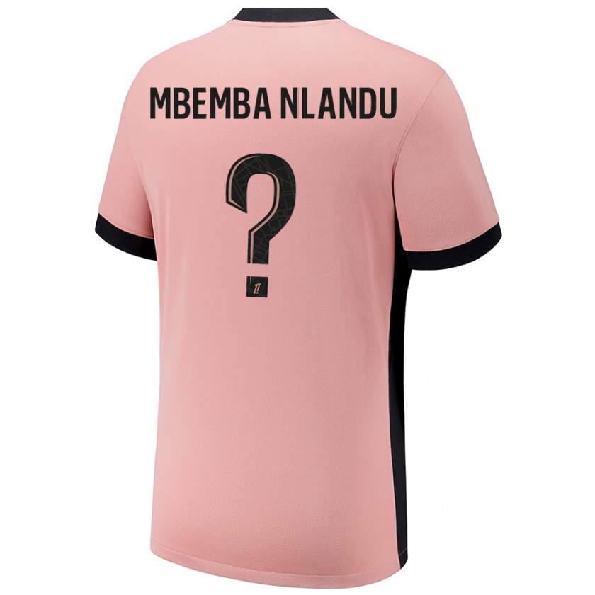 Kandiny Lapset Emmanuel Mbemba Nlandu #0 Ruosteen Pinkki Kolmas Sarja 2024/25 Lyhythihainen Paita T-Paita