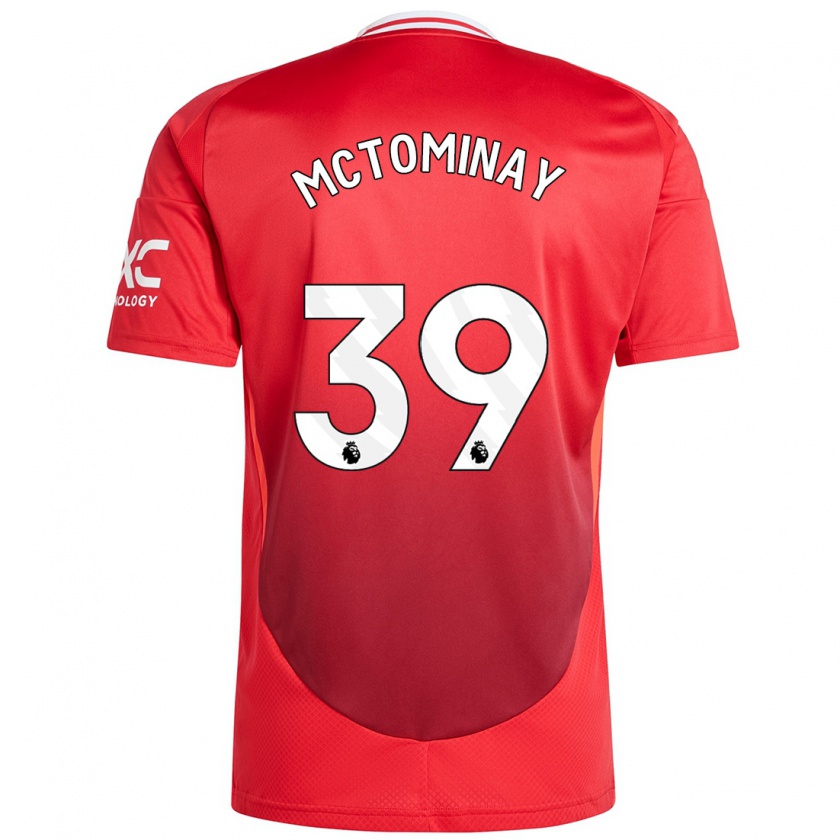 Kandiny Miesten Scott Mctominay #39 Kirkkaan Punainen Kotipaita 2024/25 Lyhythihainen Paita T-Paita