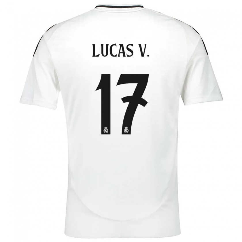 Kandiny Miesten Lucas Vázquez #17 Valkoinen Kotipaita 2024/25 Lyhythihainen Paita T-Paita