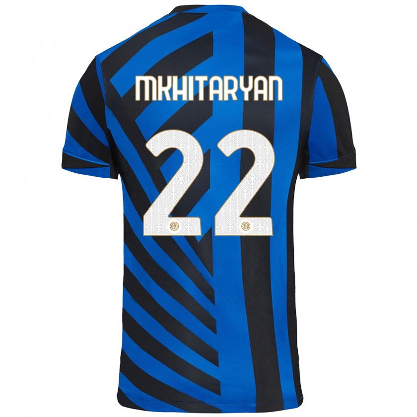 Kandiny Miesten Henrikh Mkhitaryan #22 Sininen Musta Kotipaita 2024/25 Lyhythihainen Paita T-Paita