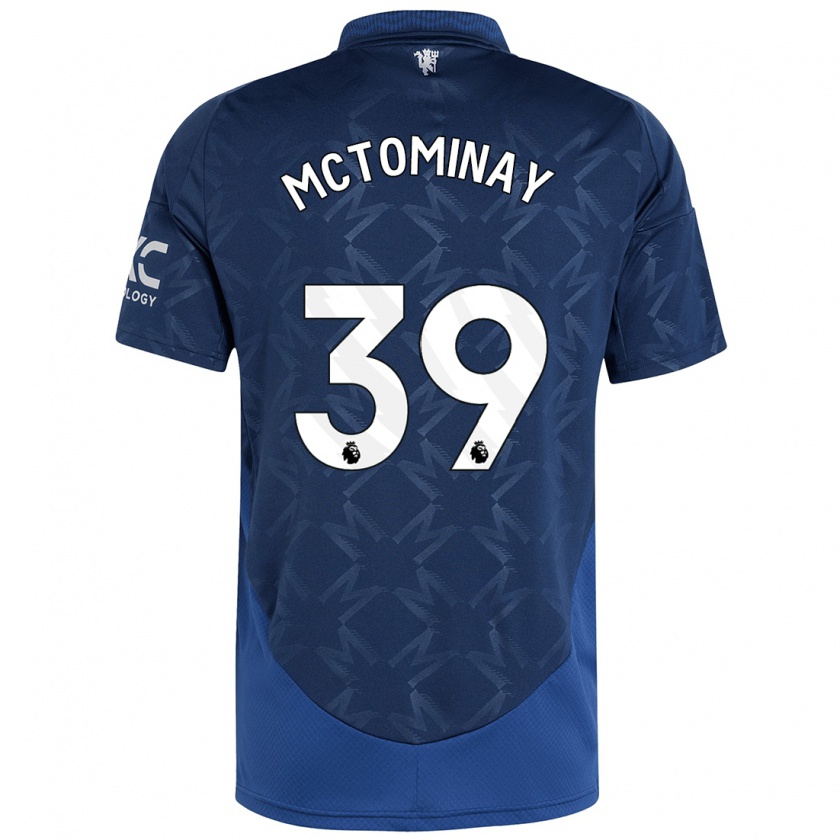 Kandiny Miesten Scott Mctominay #39 Indigo Vieraspaita 2024/25 Lyhythihainen Paita T-Paita