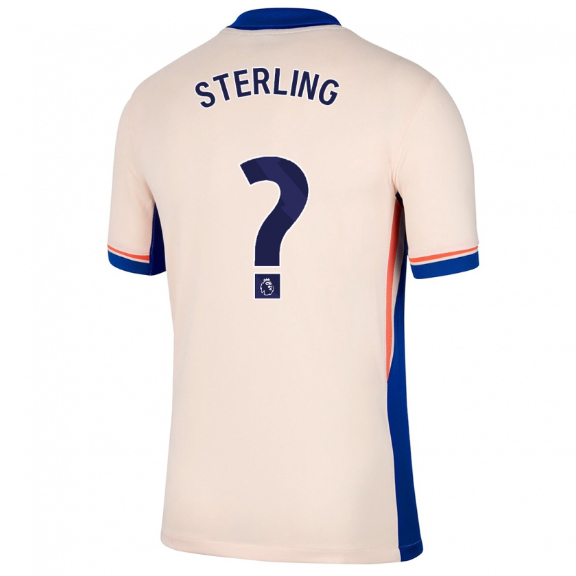 Kandiny Miesten Raheem Sterling #0 Vaalea Beige Vieraspaita 2024/25 Lyhythihainen Paita T-Paita