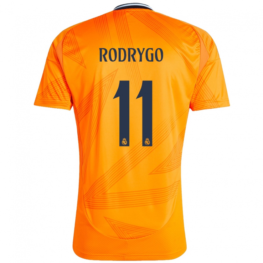 Kandiny Miesten Rodrygo #11 Oranssi Vieraspaita 2024/25 Lyhythihainen Paita T-Paita