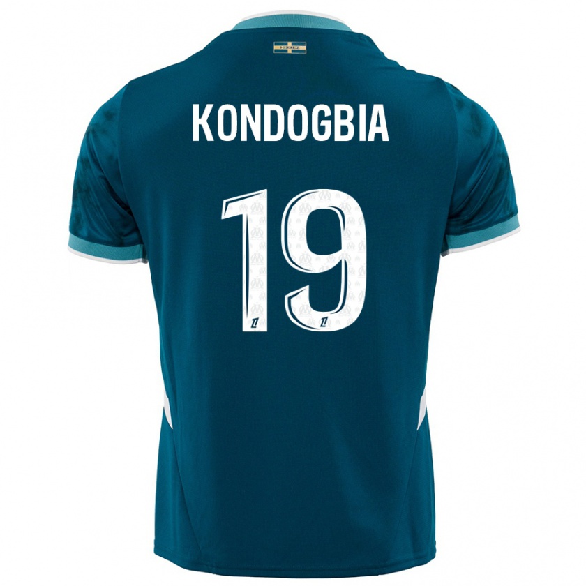 Kandiny Miesten Geoffrey Kondogbia #19 Turkoosinsininen Vieraspaita 2024/25 Lyhythihainen Paita T-Paita