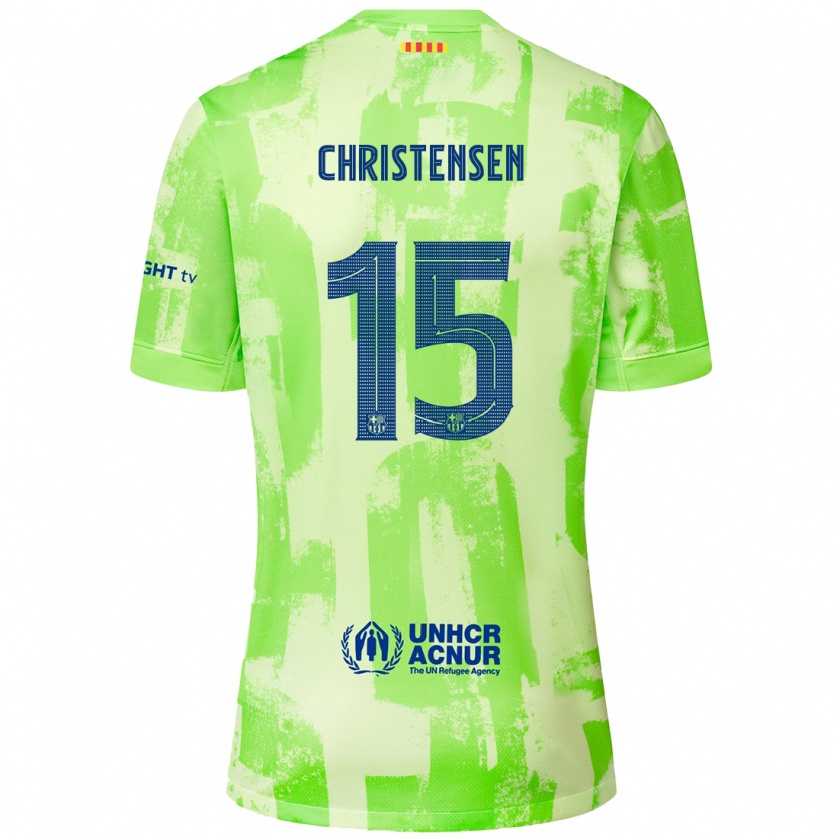 Kandiny Miesten Andreas Christensen #15 Lime Kolmas Sarja 2024/25 Lyhythihainen Paita T-Paita