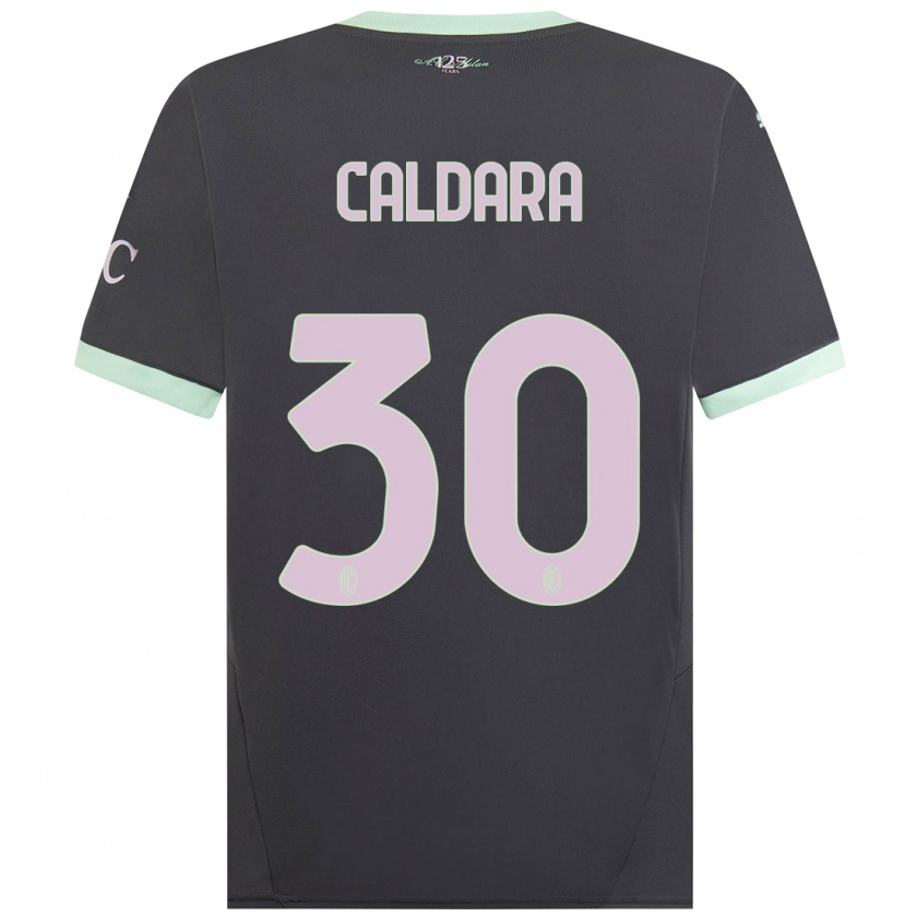 Kandiny Miesten Mattia Caldara #30 Harmaa Kolmas Sarja 2024/25 Lyhythihainen Paita T-Paita