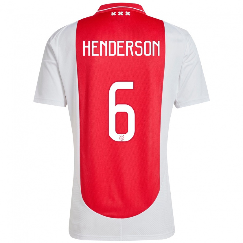 Kandiny Lapset Jordan Henderson #6 Punainen Valkoinen Kotipaita 2024/25 Lyhythihainen Paita T-Paita