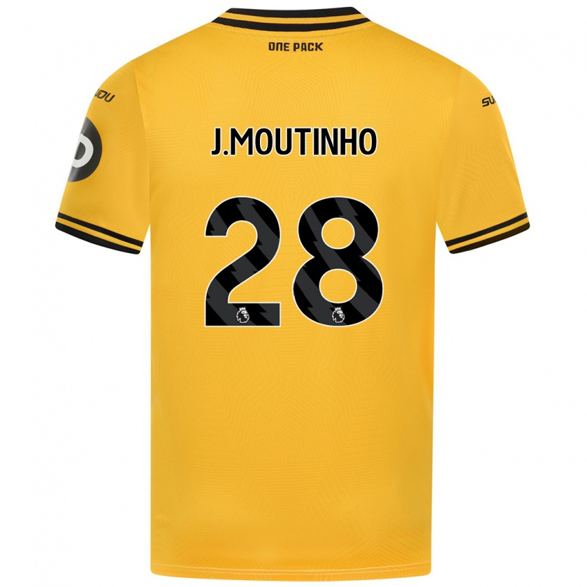 Kandiny Lapset Joao Moutinho #28 Keltainen Kotipaita 2024/25 Lyhythihainen Paita T-Paita