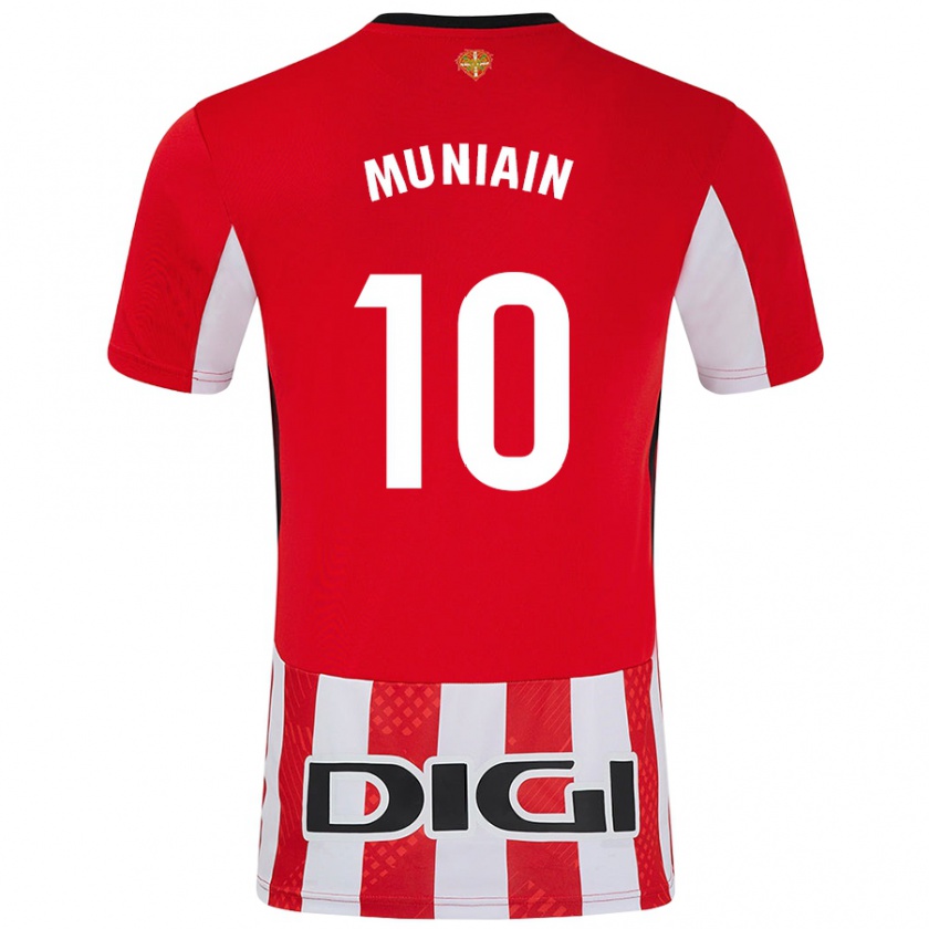 Kandiny Lapset Iker Muniain #10 Punainen Valkoinen Kotipaita 2024/25 Lyhythihainen Paita T-Paita