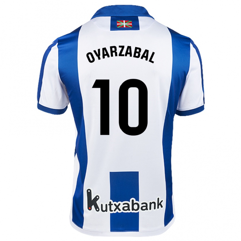 Kandiny Lapset Mikel Oyarzabal #10 Valkoinen Sininen Kotipaita 2024/25 Lyhythihainen Paita T-Paita