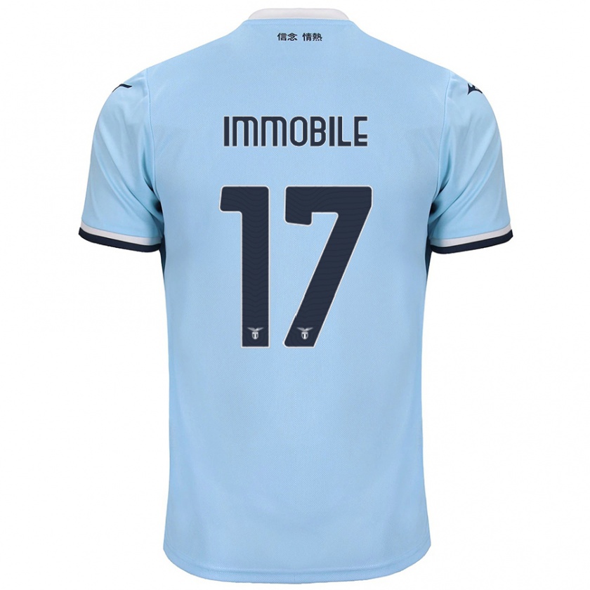 Kandiny Lapset Ciro Immobile #17 Sininen Kotipaita 2024/25 Lyhythihainen Paita T-Paita