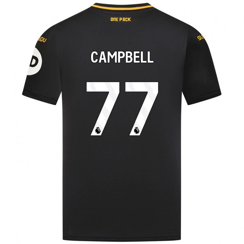 Kandiny Lapset Chem Campbell #77 Musta Vieraspaita 2024/25 Lyhythihainen Paita T-Paita